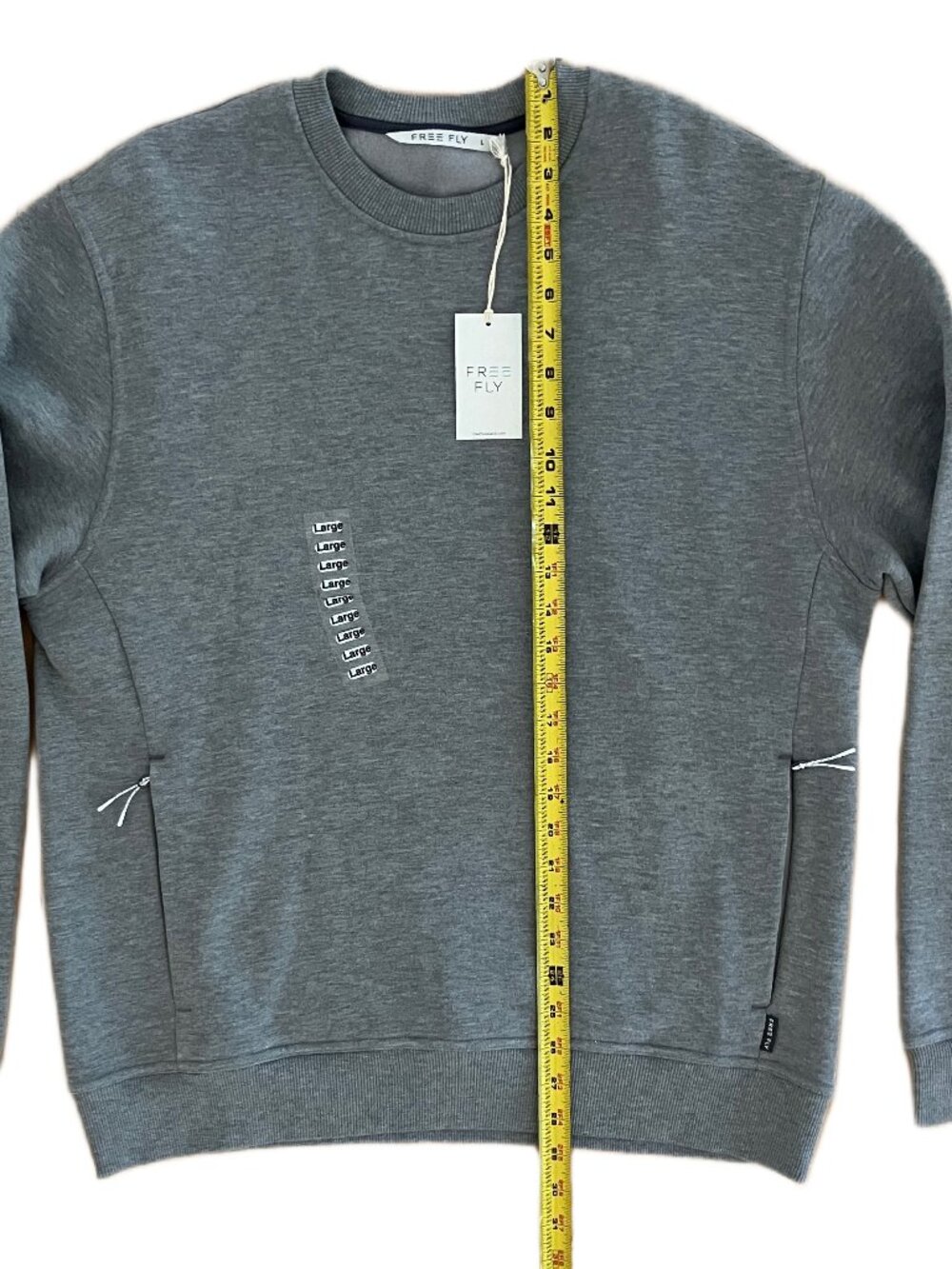 Free Fly Men's Bamboo Northcoast Fleece Crew Pullover Gray Size Medium/Large NWT - Picture 10 of 14